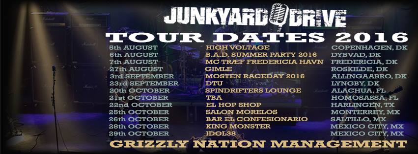 Junkyard Drive tour efterår 2016